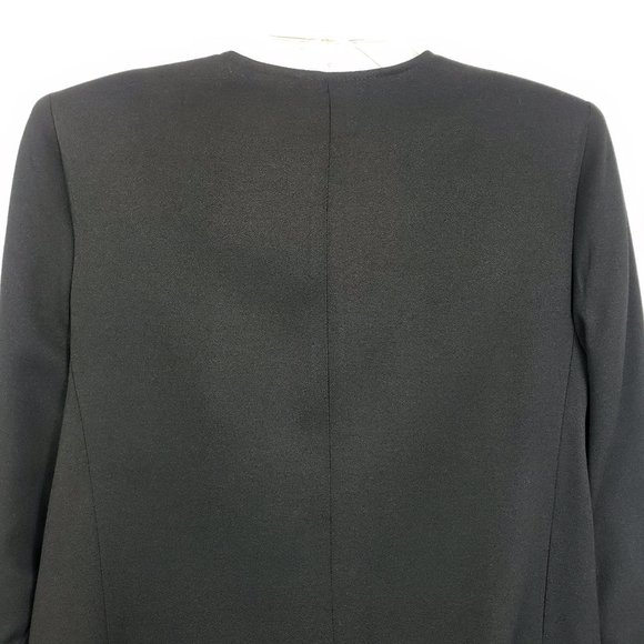 Classic Directions Women's Size 8 Black Lined One Button Suit Coat Jacket Blazer - Picture 6 of 10